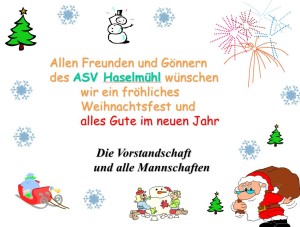 Weihnachtsgrüsse : ASV Haselmühl